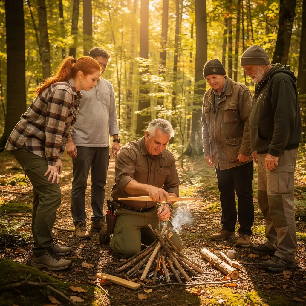 Egy ember, aki egy térképet tanulmányoz, hogy megtalálja az utat az erdőben.