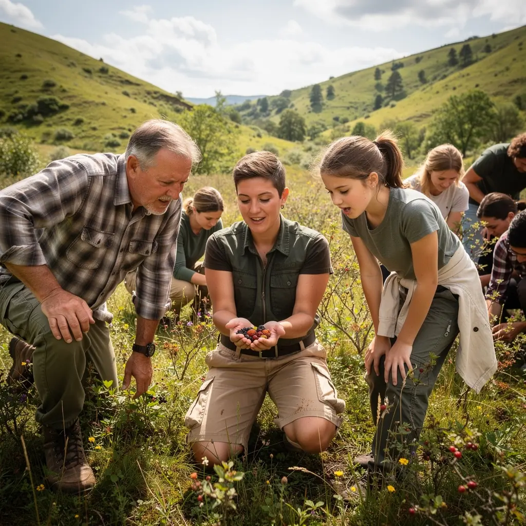 Egy ember, aki egy térképet tanulmányoz, hogy megtalálja az utat az erdőben.