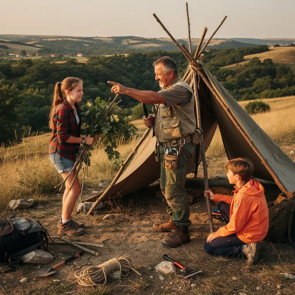 Egy ember, aki egy térképet tanulmányoz, hogy megtalálja az utat az erdőben.